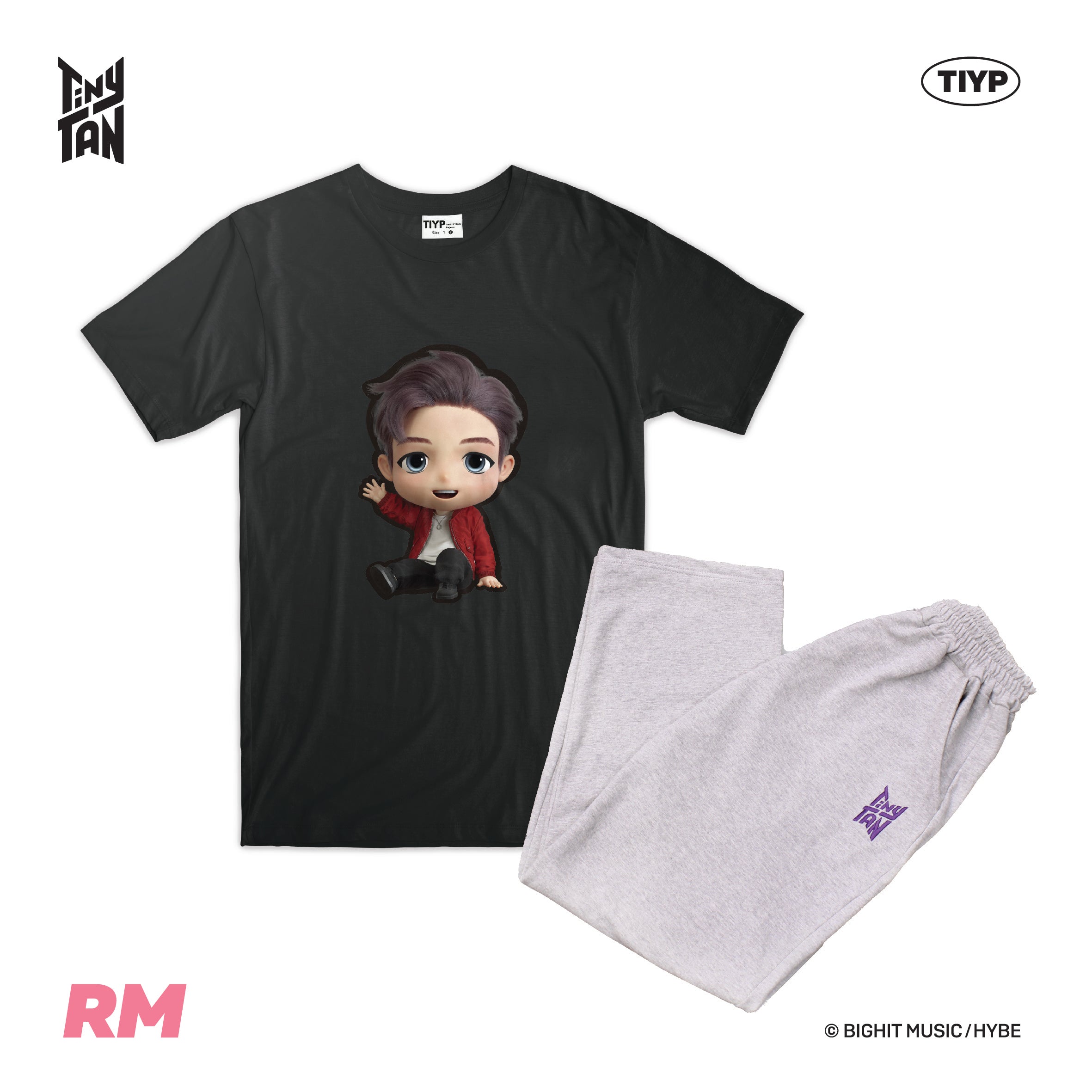 TinyTAN 3D Black Loungewear by TIYP - RM