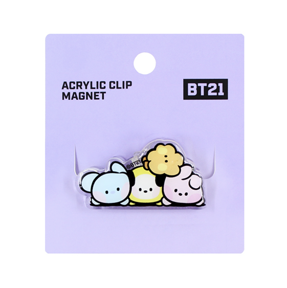 BT21 minini acrylic clip magnet - Purple