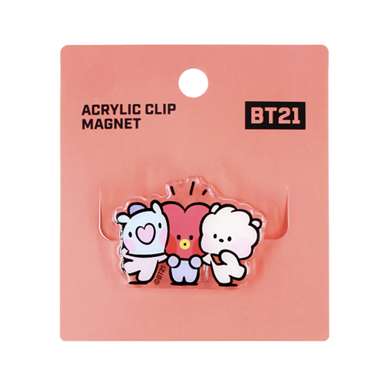 BT21 minini acrylic clip magnet - Red