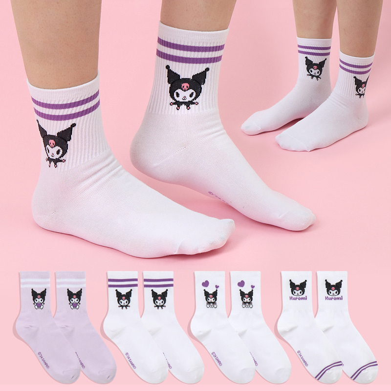 Sanrio Characters Socks 4PK