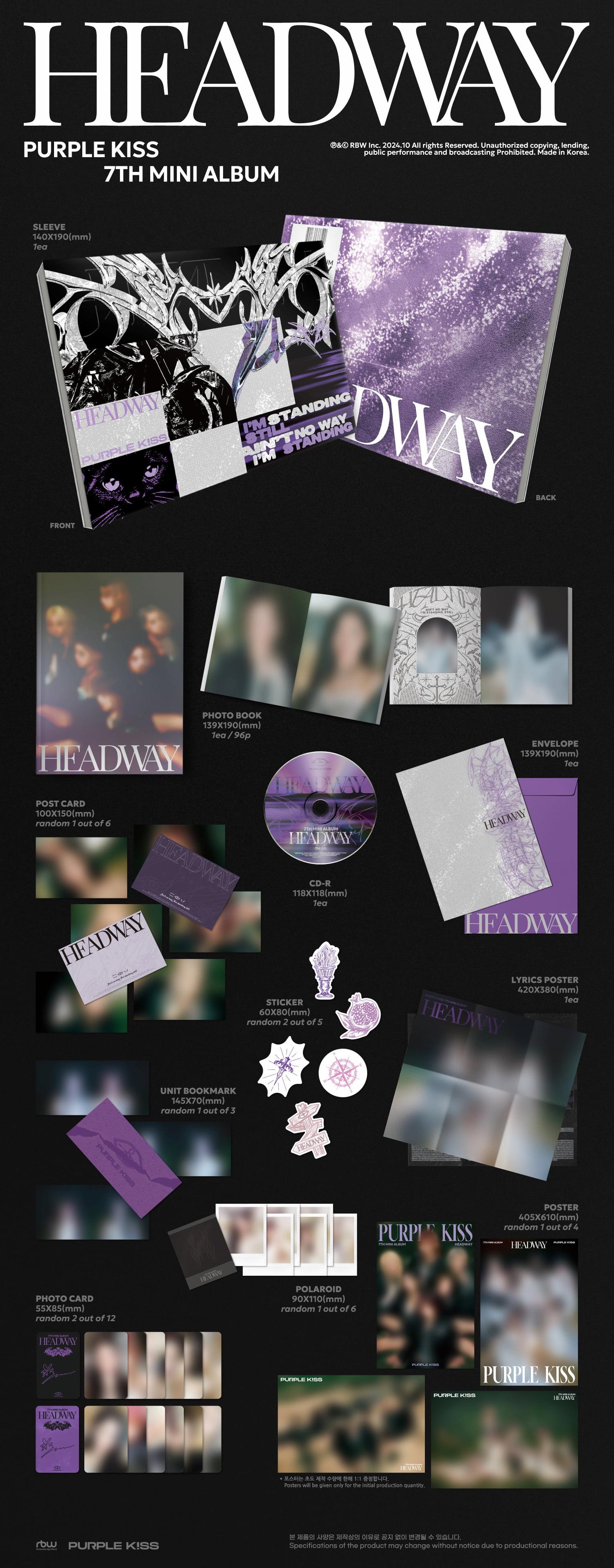 PURPLE KISS - HEADWAY 7th Mini Album (Photobook Ver.)