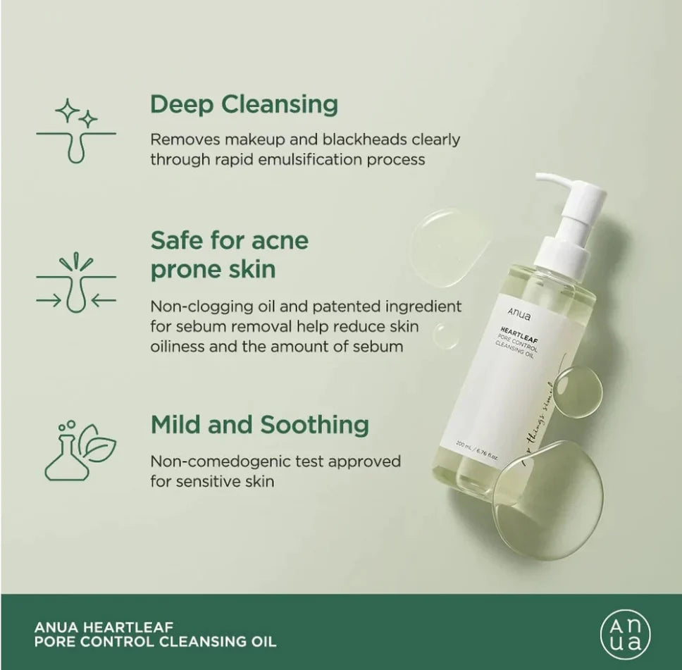 ANUA HEARTLEAF PORE CONTROL CLEANSING OIL 200ML