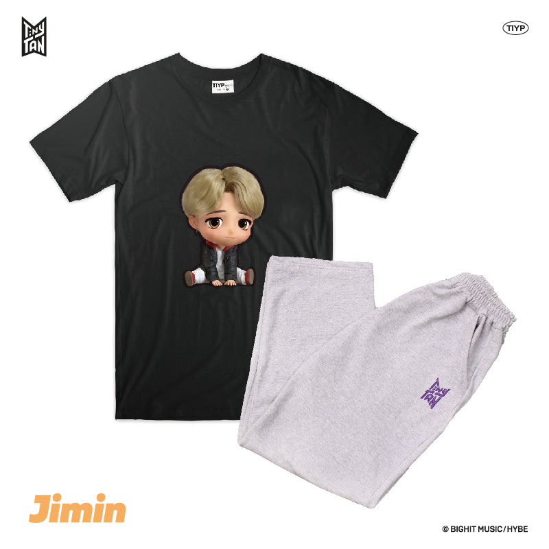 TinyTAN 3D Black Loungewear by TIYP - Jimin