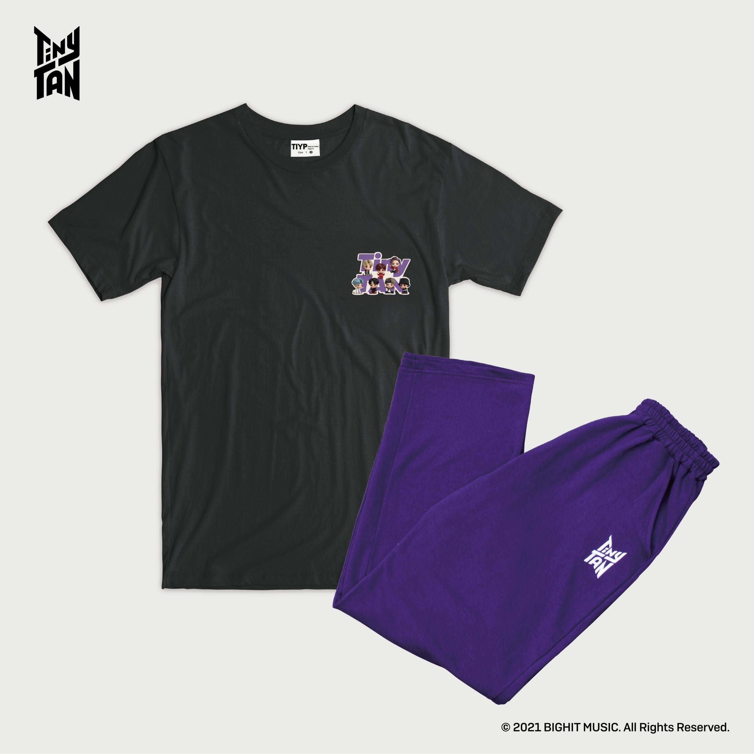 TinyTAN Black and Purple Loungewear by TIYP