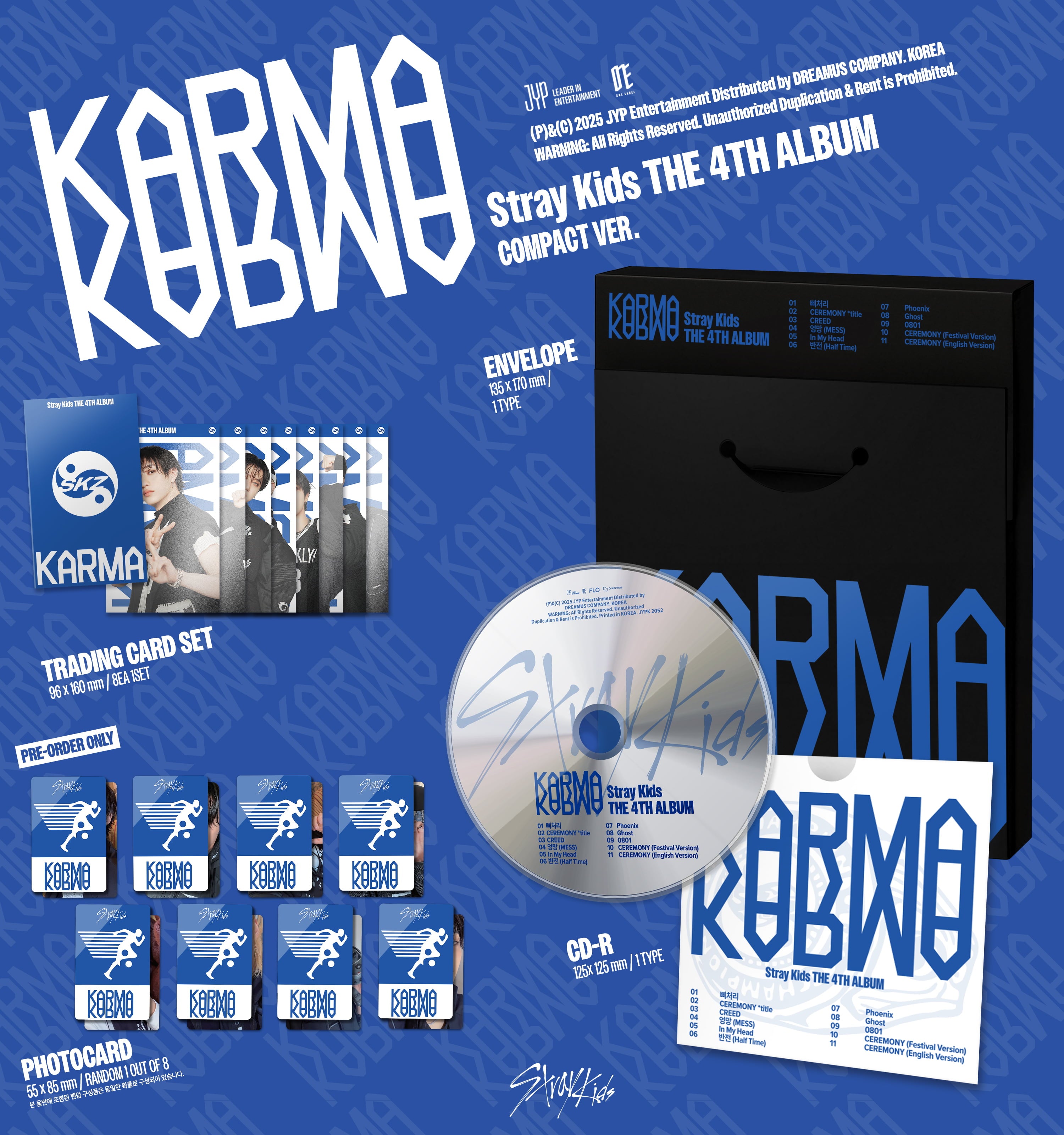 [Pre-Order] Stray kids 4th Full Album [KARMA] (COMPACT VER.)