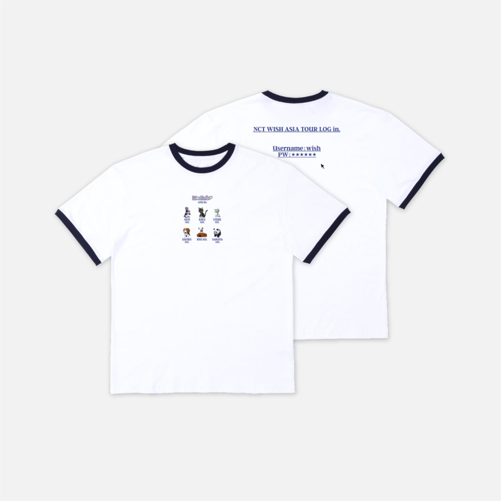 NCT WISH [ T-SHIRT ] 2025 NCT WISH ASIA TOUR LOG in SEOUL OFFICIAL MD