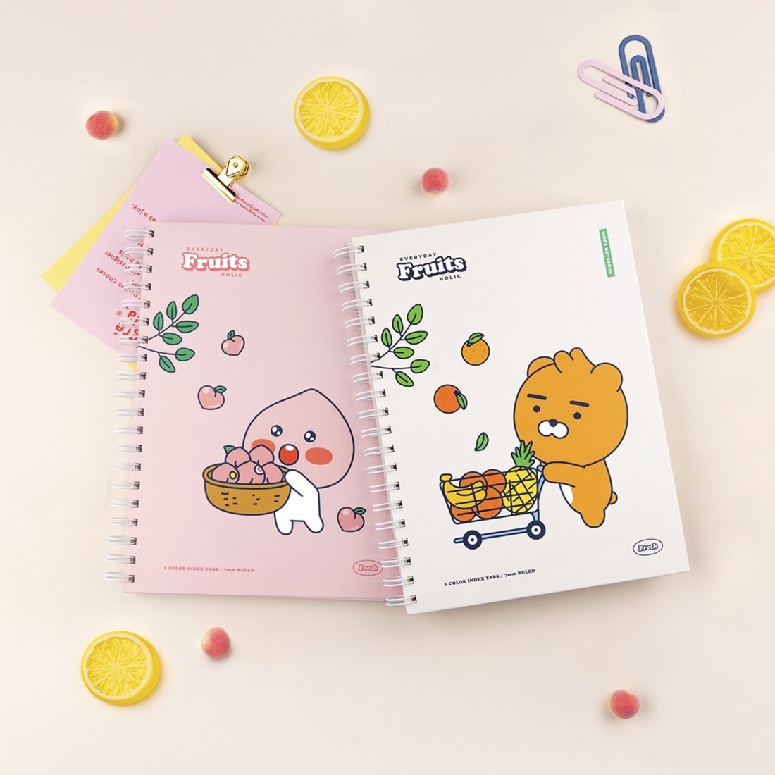 Kakao Little Friends Fruits Index Note L – KPOP STATION