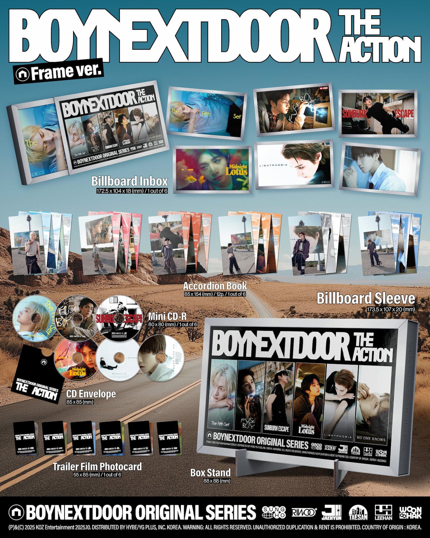 boynextdoor TheAction frame 本体 60枚 未開封 boynextdoor TheAction frame 本体 60枚 未開封 BOYNEXTDOOR - 5th EP