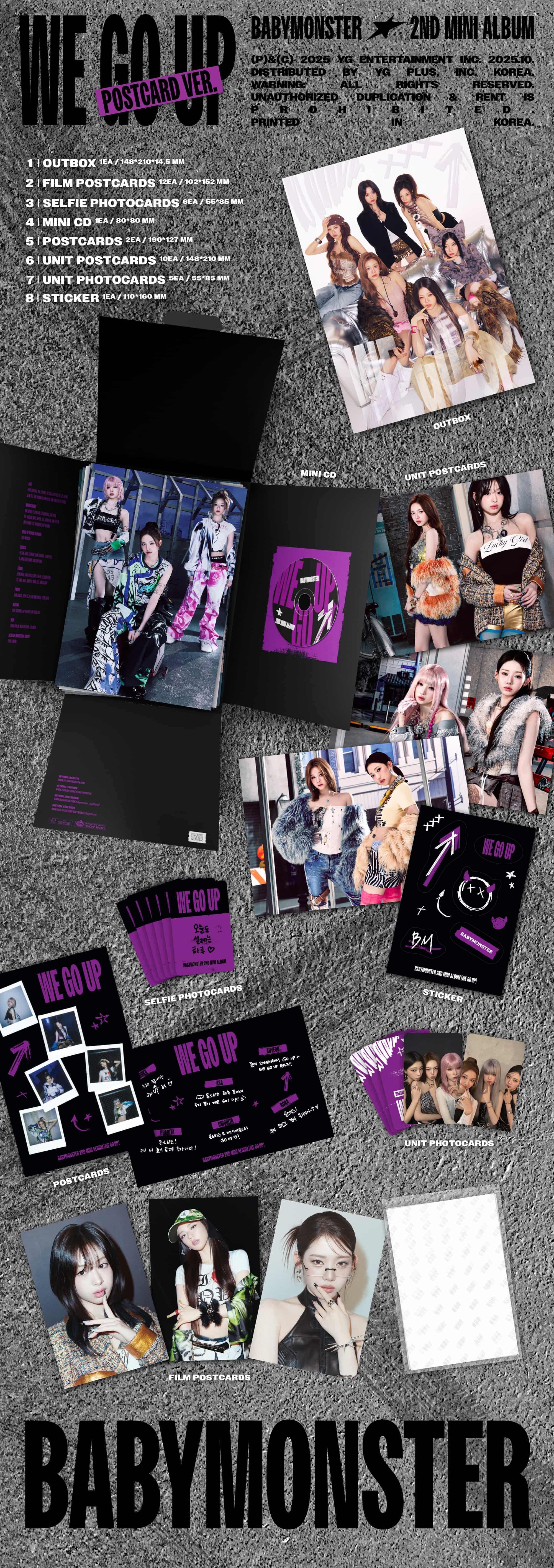 [PRE-ORDER] BABYMONSTER 2nd MINI ALBUM [WE GO UP] POSTCARD Ver.