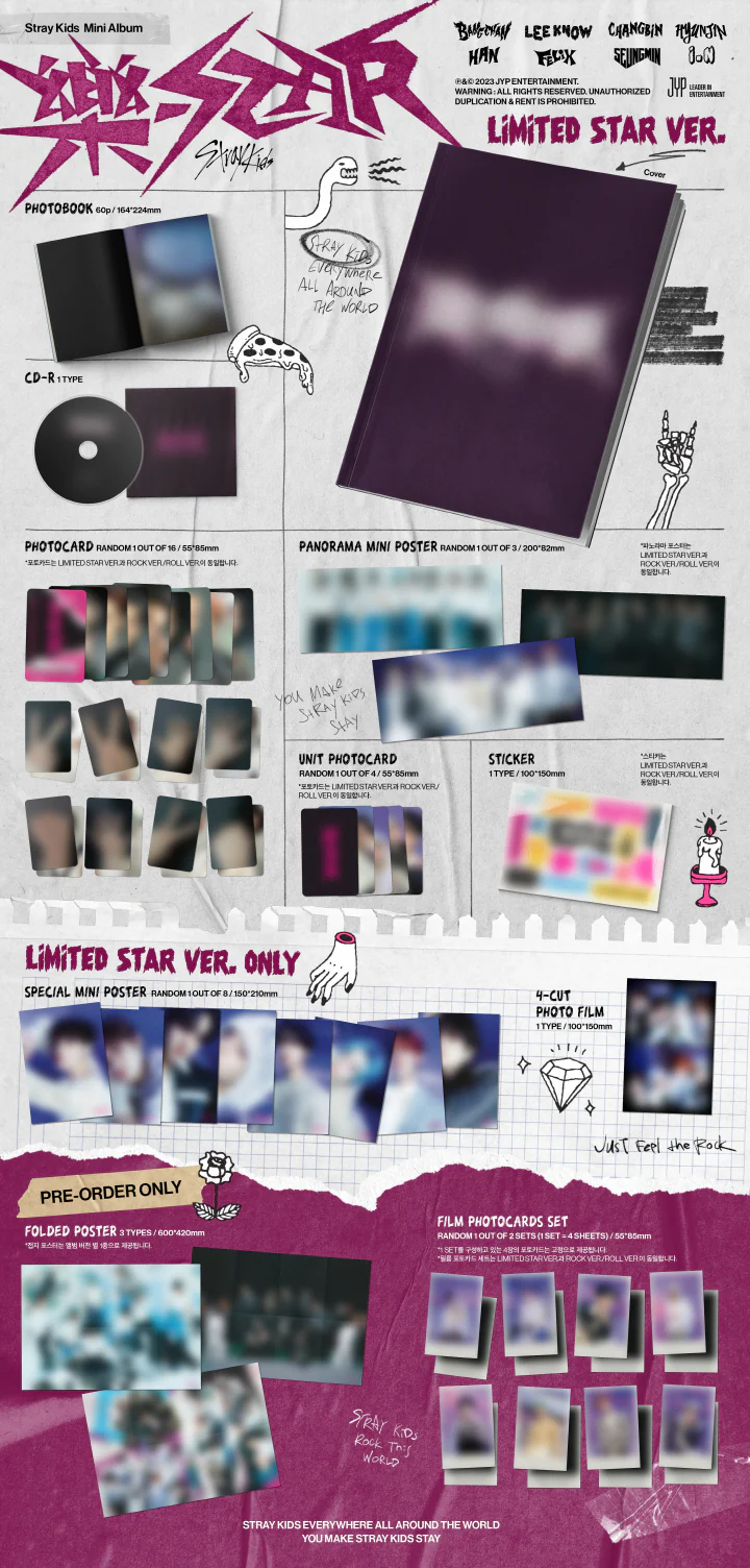 Stray Kids 8th Mini Album '樂-STAR [ROCK-STAR]' LIMITED STAR Ver