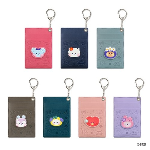 BT21 LEATHER PATCH CARD HOLDER [VACANCE]