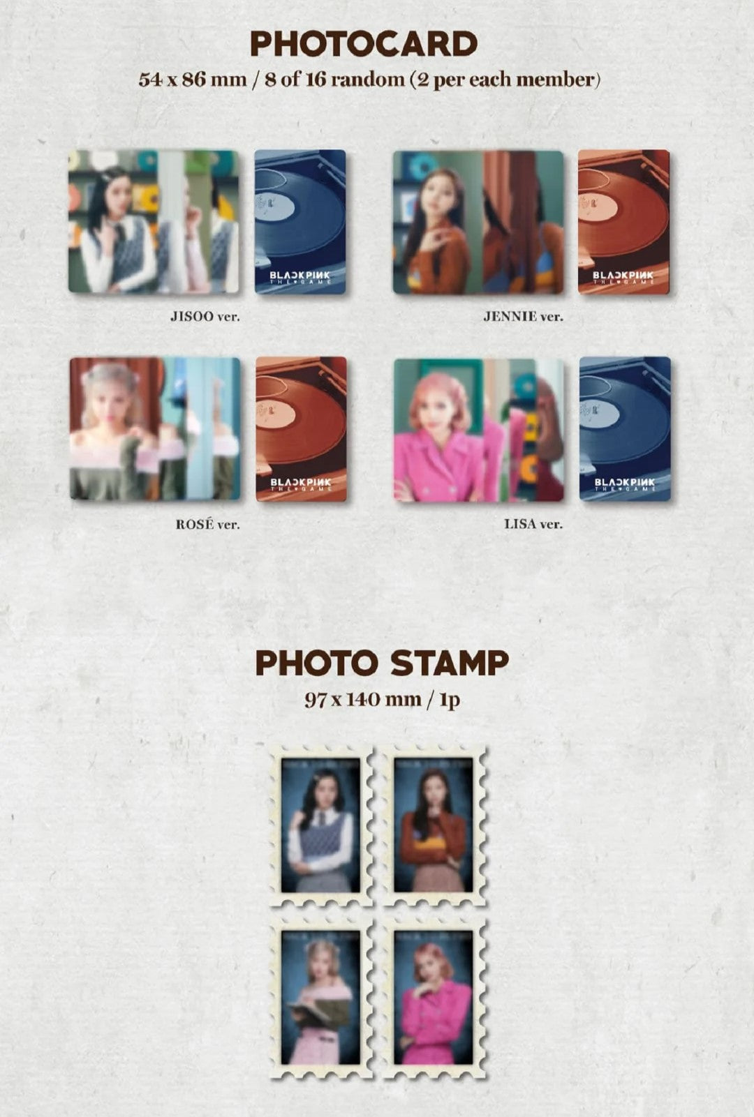 BLACKPINK [BLACKPINK THE GAME PHOTOCARD COLLECTION] BACK TO RETRO