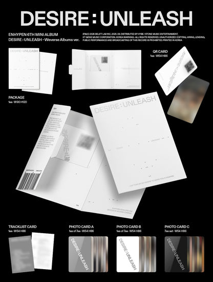 ENHYPEN 6th Mini Album [DESIRE : UNLEASH] (Weverse Albums ver.)