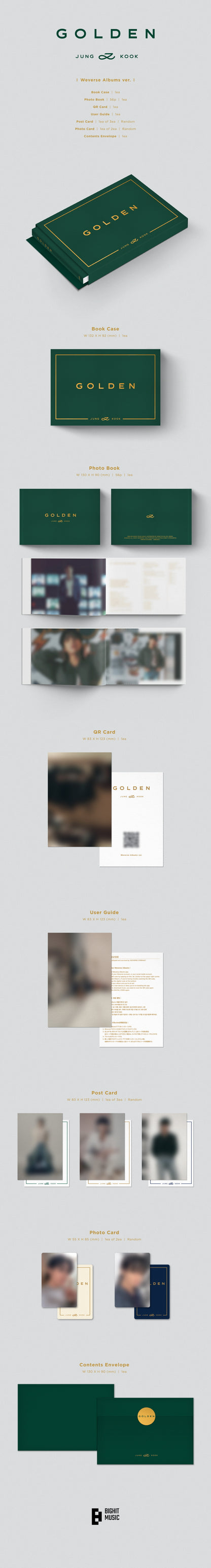 JUNG KOOK (BTS) - [GOLDEN] WEVERSE ALBUMS Version