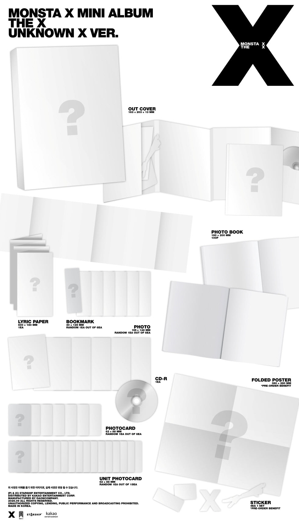 [Pre-Order] MONSTA X 13TH MINI ALBUM [THE X]