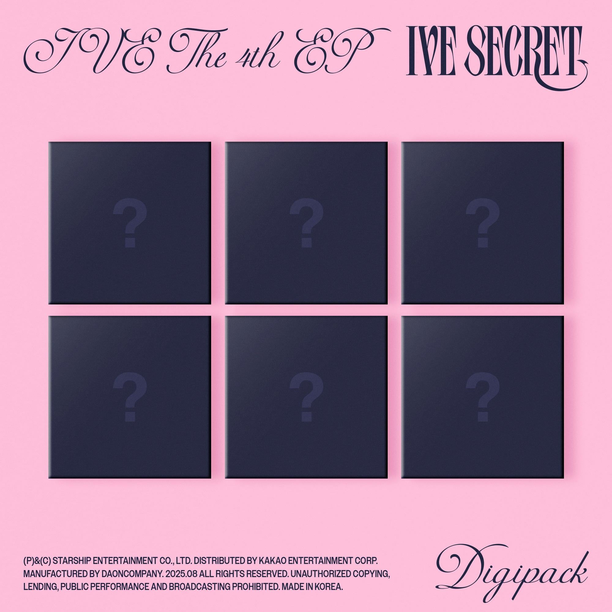 [Pre-Order] IVE THE 4th EP [IVE SECRET] (Digipack Ver.)