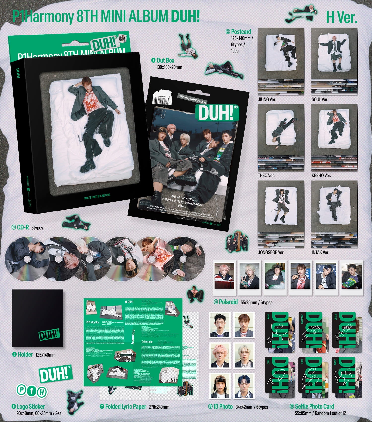 P1Harmony 8th Mini Album [DUH!] (H Ver.)