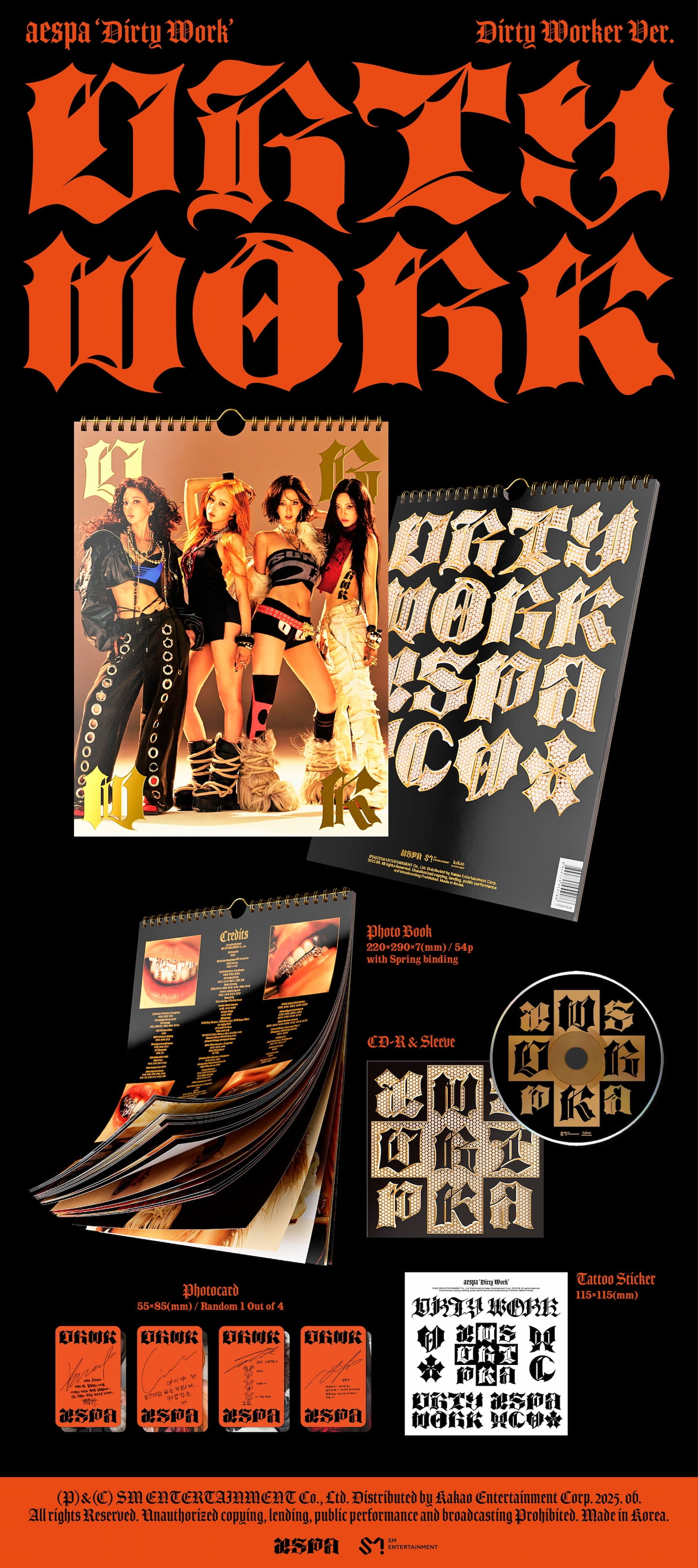 K-POP・アジア aespa Dirty Work worker ver. winter aespa – Dirty Work [Dirty Code Ver. | Jewel Case] Album