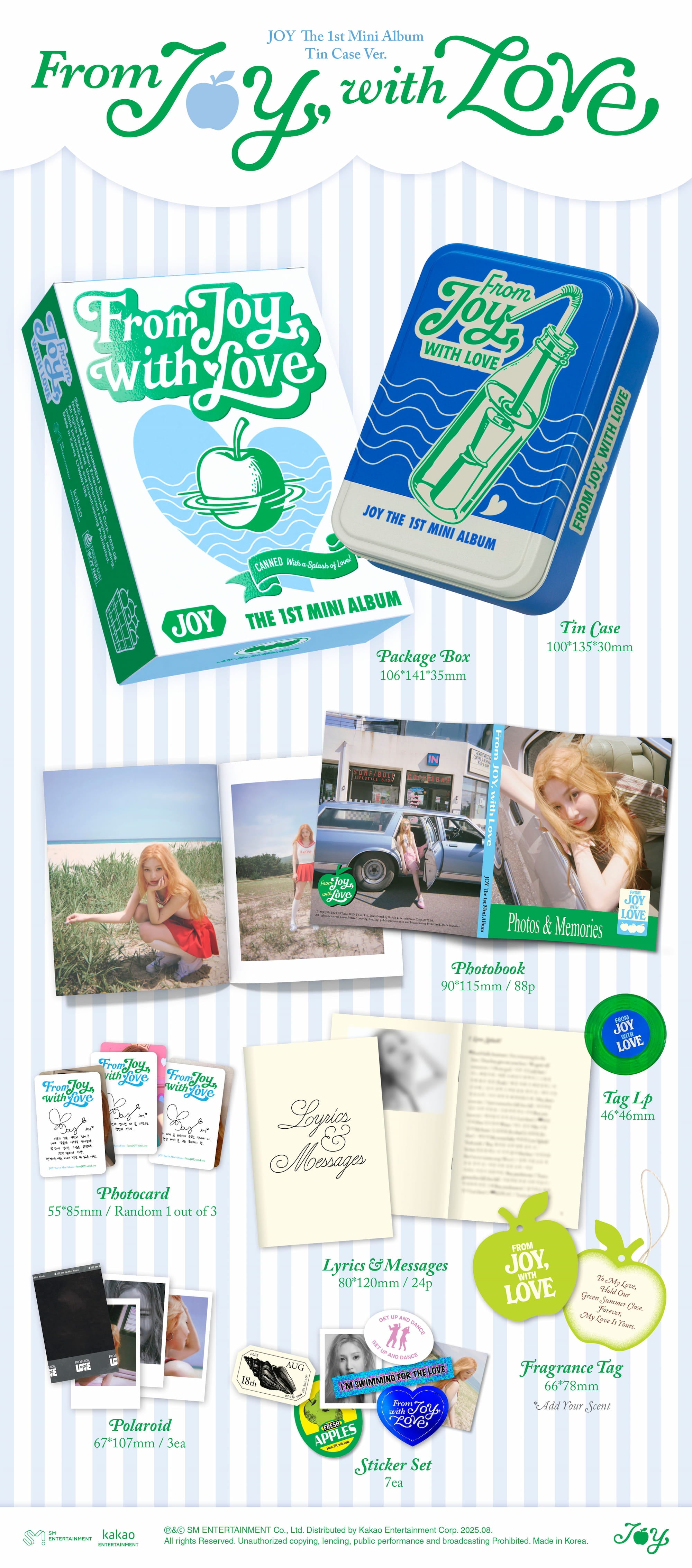 JOY 1st Mini Album [From JOY, with Love] (Tin Case Ver.)(Smart Album)