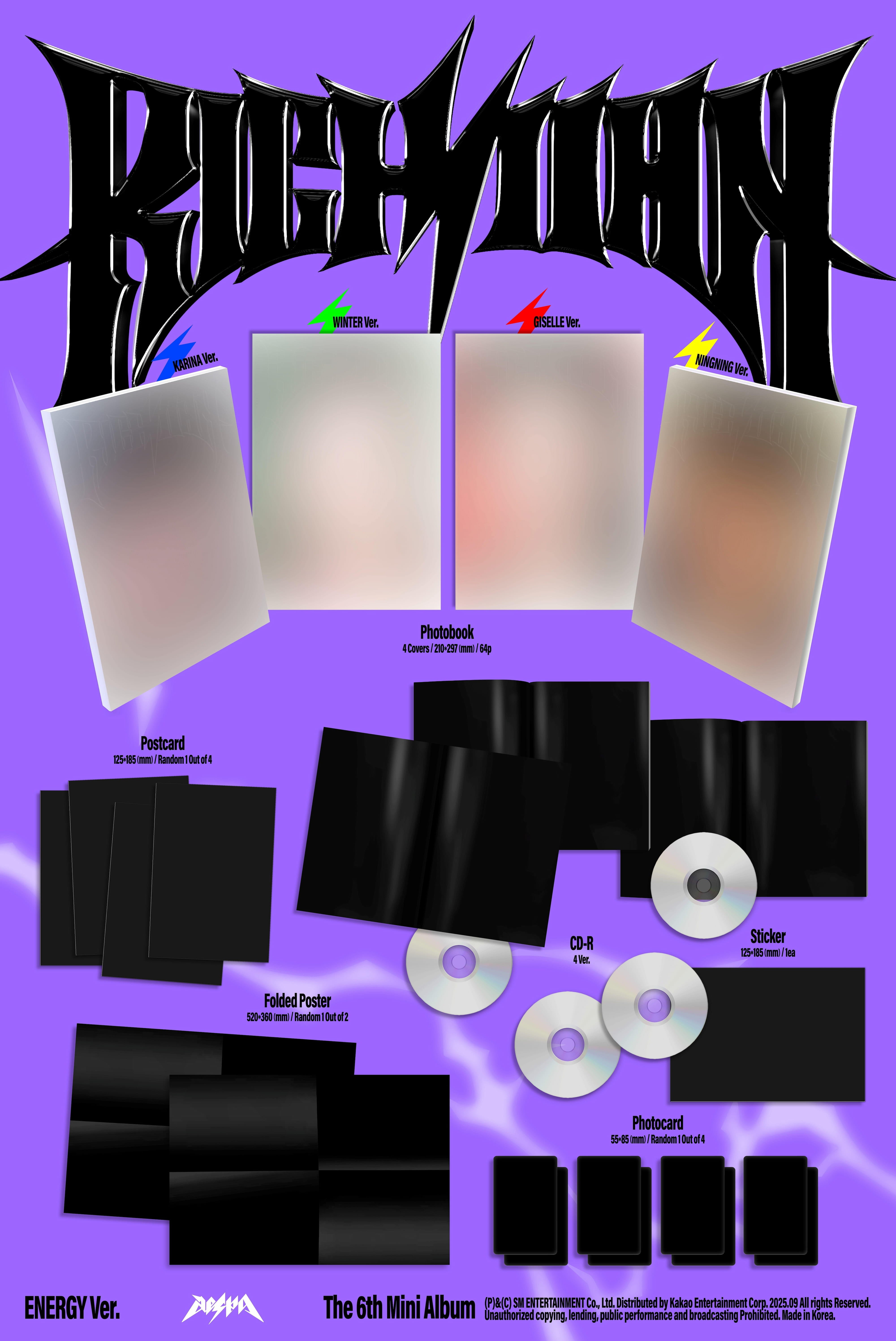 [Pre-Order] aespa 6th Mini Album [Rich Man] (ENERGY Ver.)