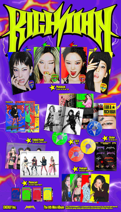 [Pre-Order] aespa 6th Mini Album [Rich Man] (ENERGY Ver.)