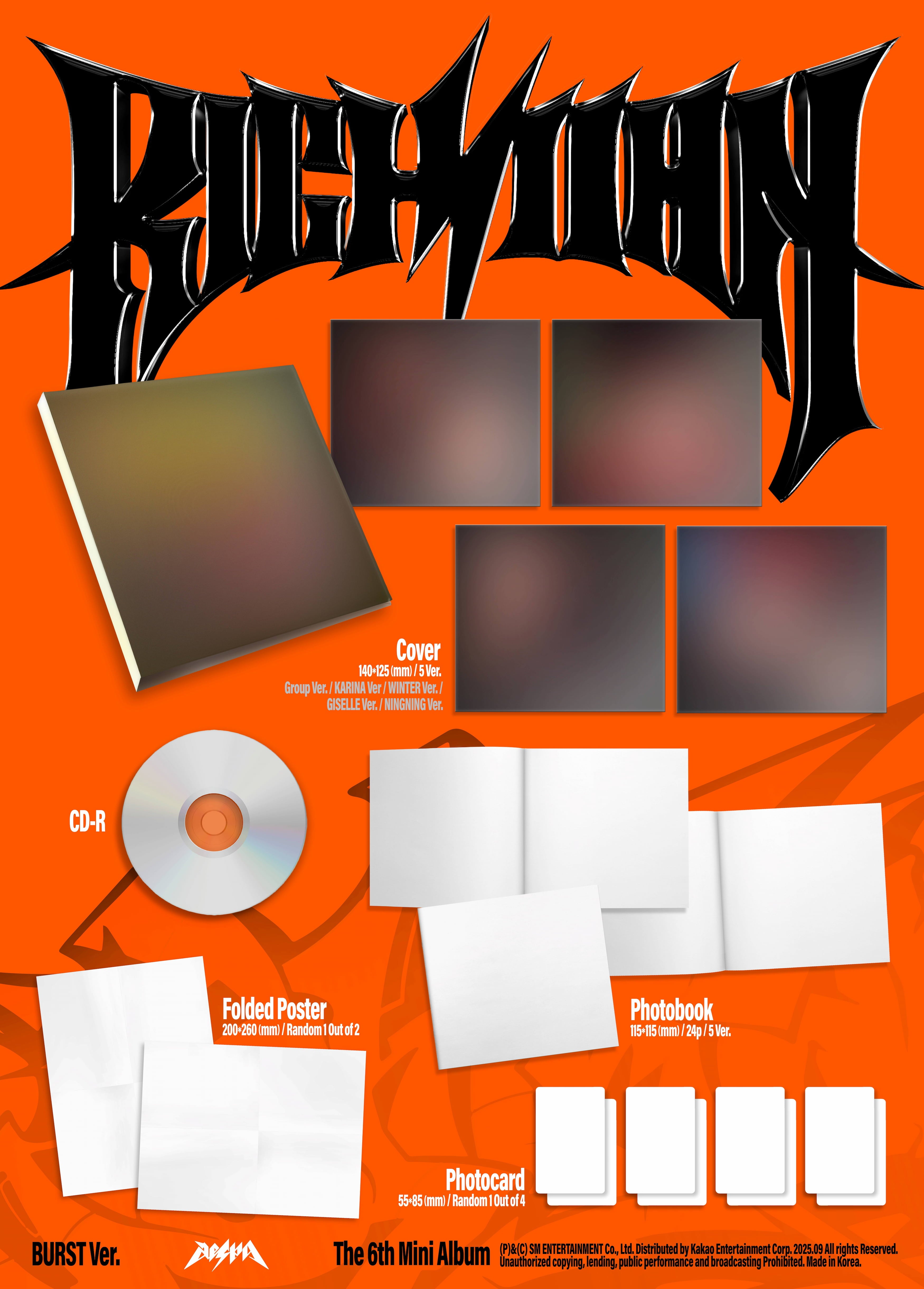 [Pre-Order] aespa 6th Mini Album [Rich Man] (BURST Ver.)