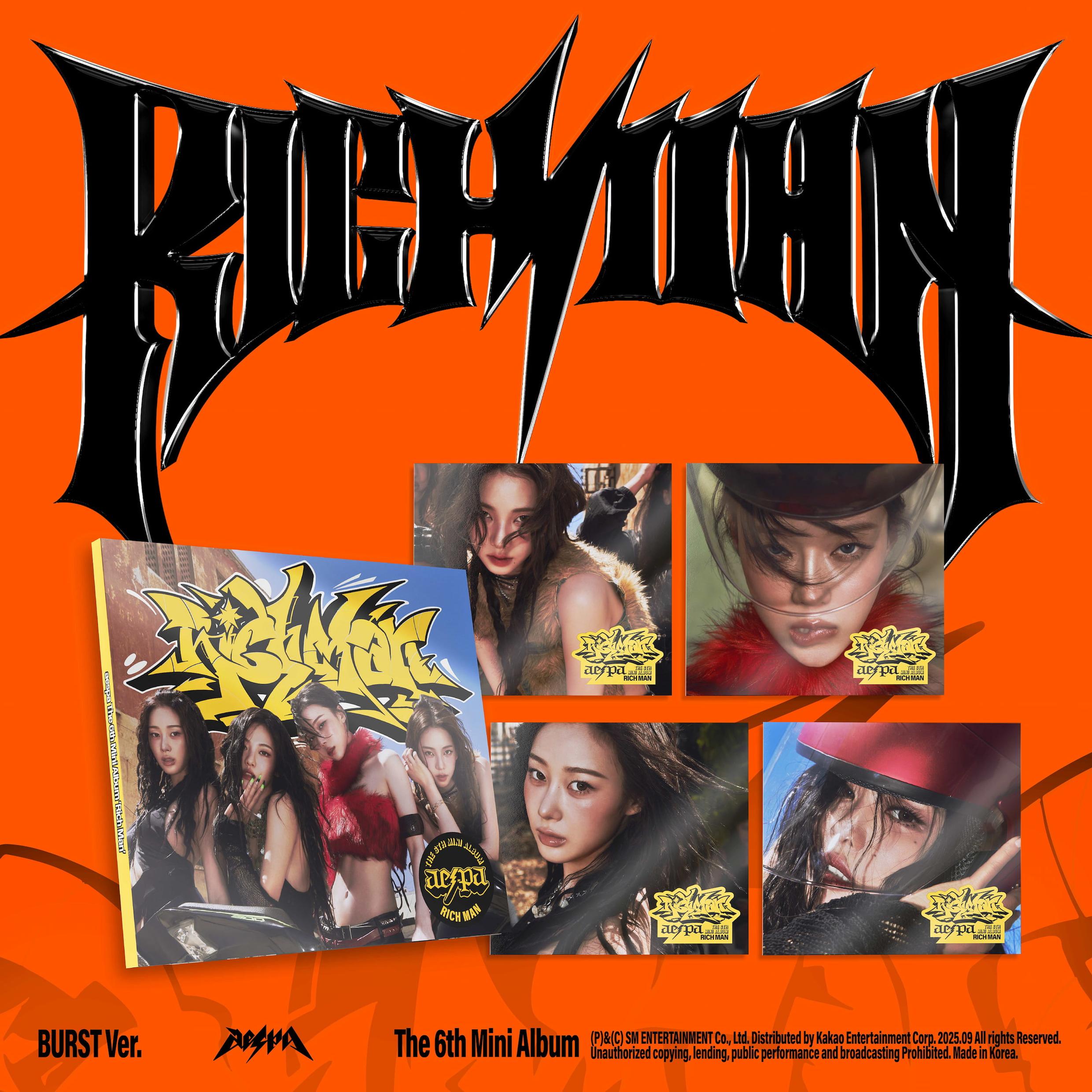 [Pre-Order] aespa 6th Mini Album [Rich Man] (BURST Ver.)