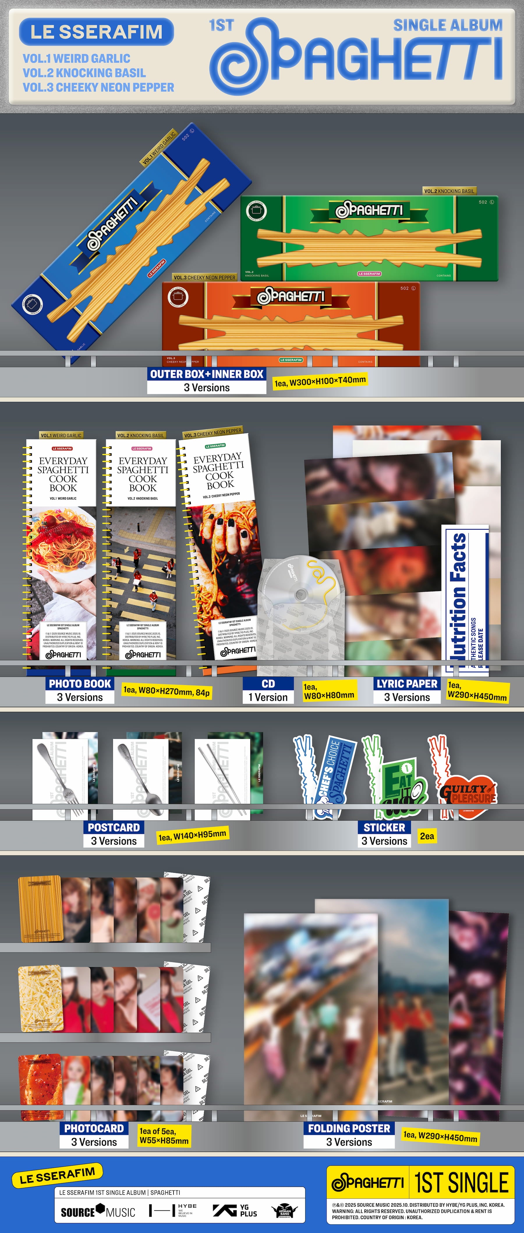 LE SSERAFIM 1st Single Album 'SPAGHETTI' – KPOP Station