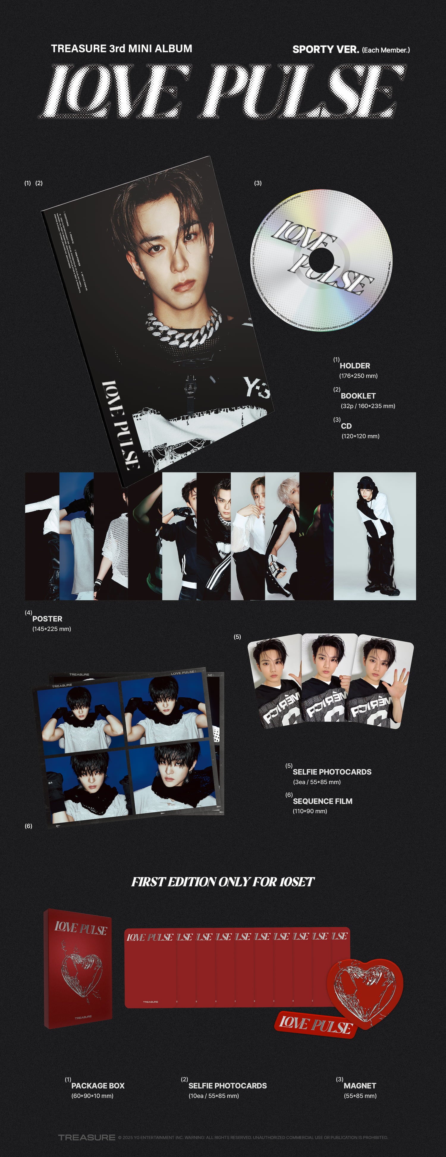 [Pre-Order] TREASURE 3rd MINI ALBUM [LOVE PULSE] SPORTY VER.