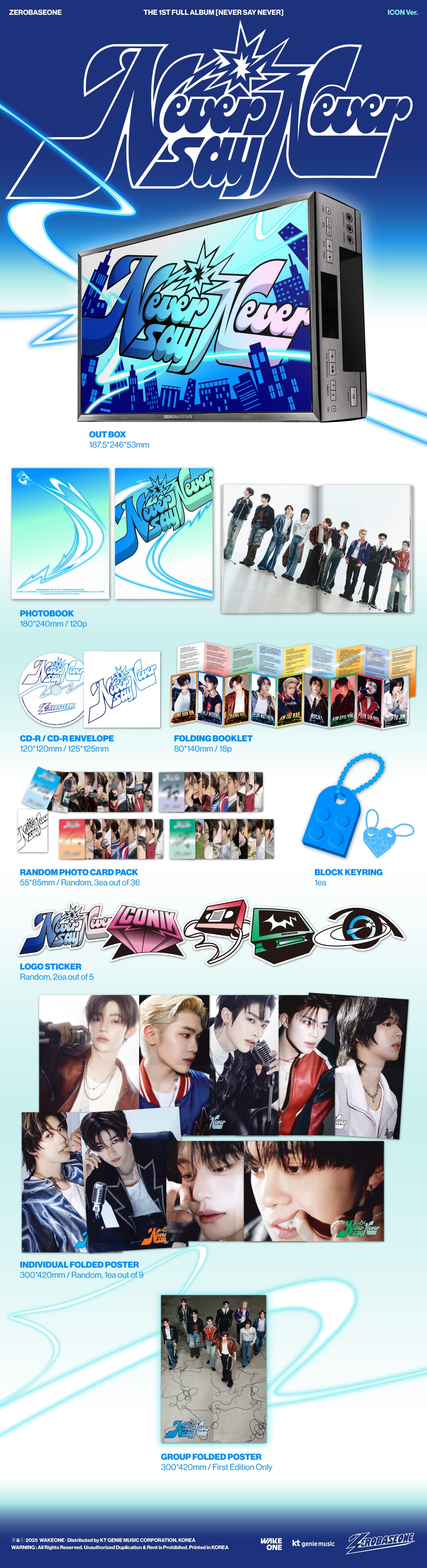 [Pre-Order] ZEROBASEONE  [NEVER SAY NEVER] PHOTOBOOK Ver.(ICON & ORDINARY)