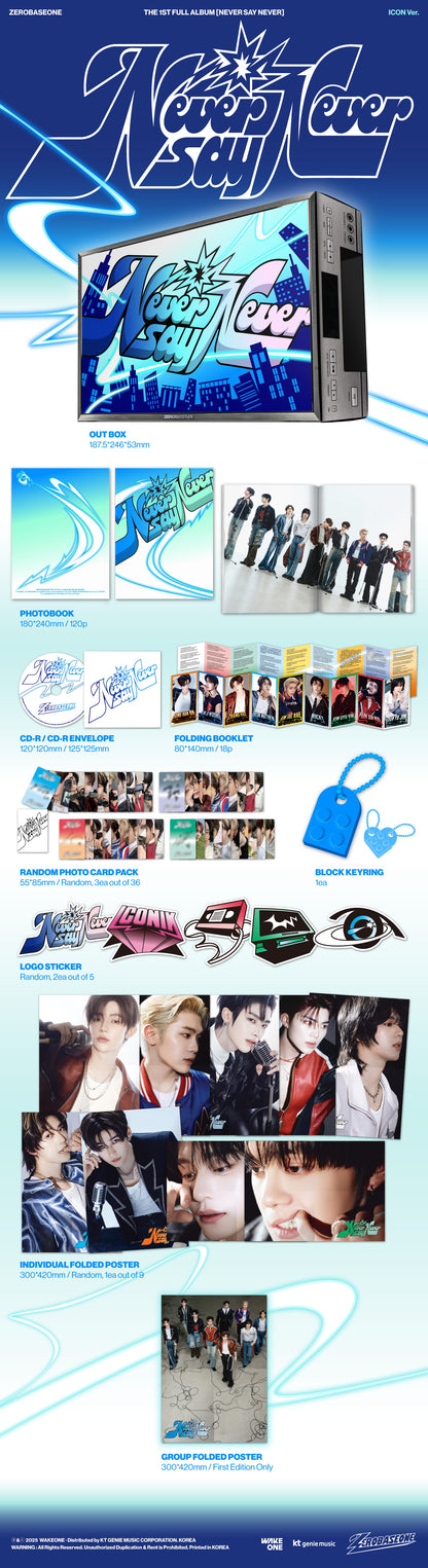 [Pre-Order] ZEROBASEONE  [NEVER SAY NEVER] PHOTOBOOK Ver.(ICON & ORDINARY)