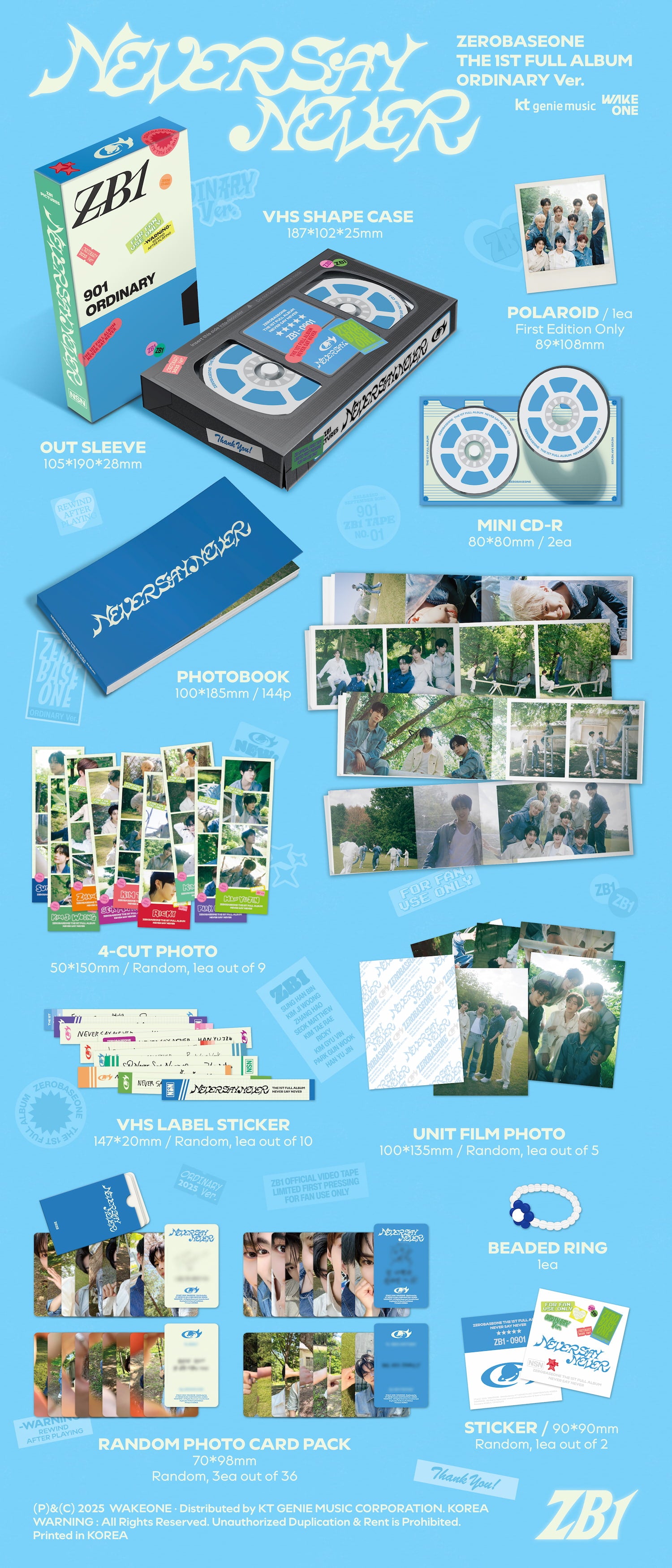 [Pre-Order] ZEROBASEONE  [NEVER SAY NEVER] PHOTOBOOK Ver.(ICON & ORDINARY)
