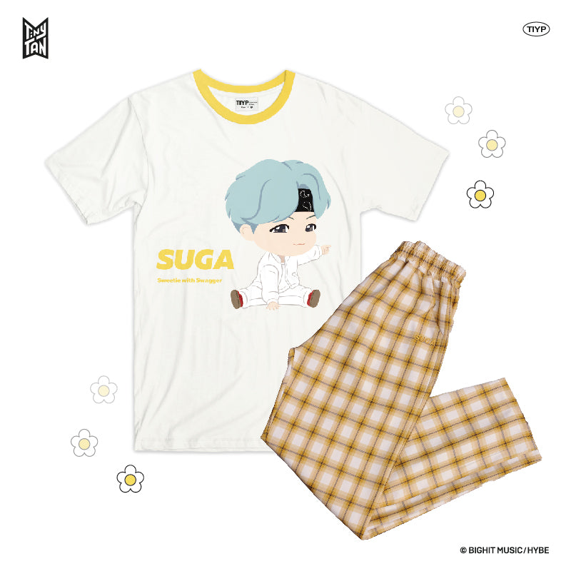 TinyTAN Checked Pattern Loungewear by TIYP - SUGA