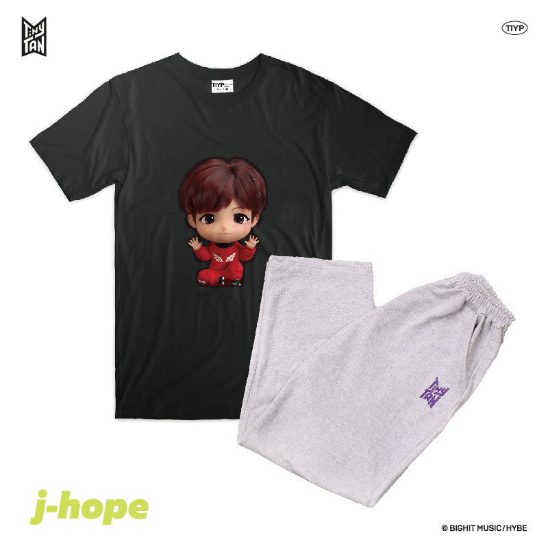 TinyTAN 3D Black Loungewear by TIYP - J-hope