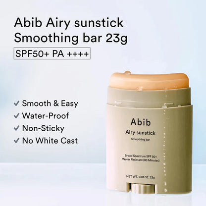 ABIB Airy Sunstick Smoothing bar SPF+ 23g