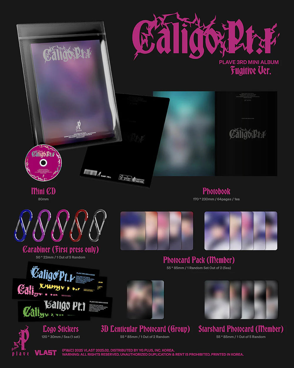 PLAVE 3rd Mini Album 'Caligo Pt.1' (Fugitive Ver.)
