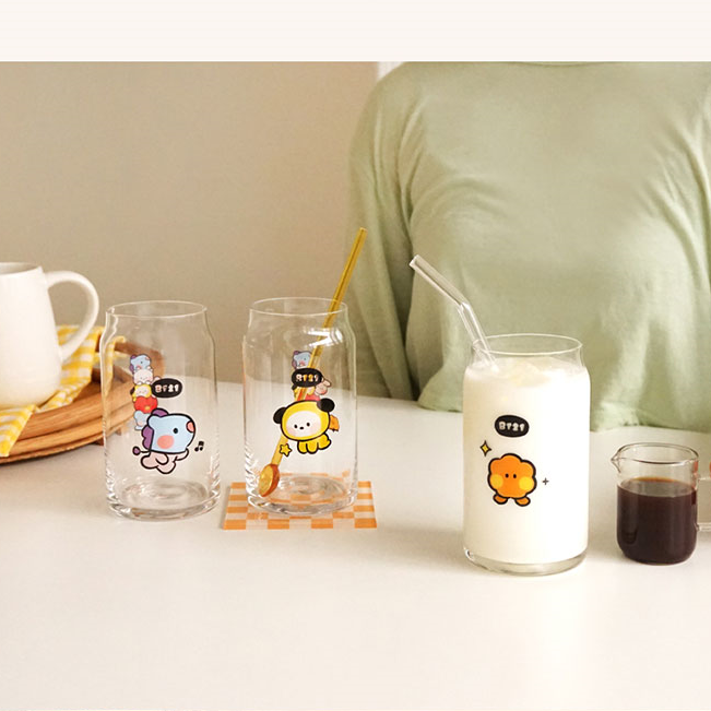 BT21 minini Glass Cup/Water Bottle/Cute Cup/Gift COOKY - Kmall24