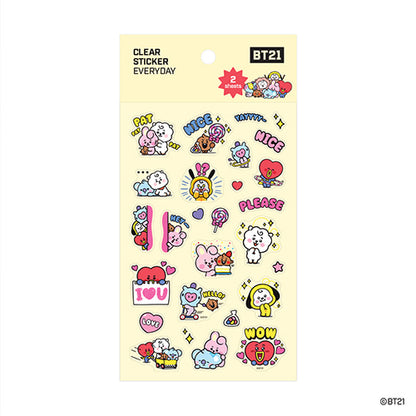 BT21 CLEAR STICKER [EVERYDAY]