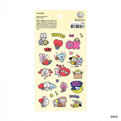 BT21 CLEAR STICKER [EVERYDAY]