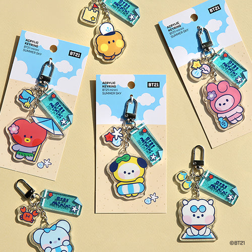 BT21 minini ACRYLIC KEYRING [SUMMER SKY]