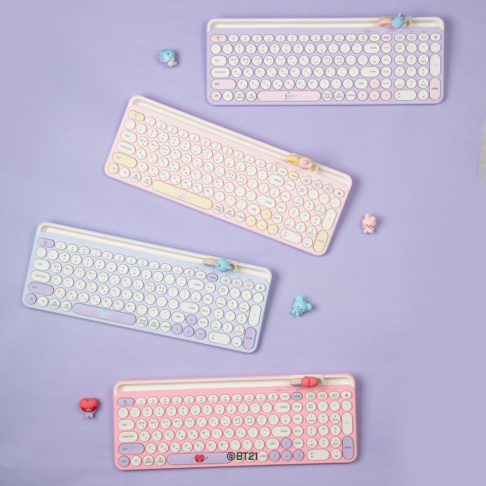 Popular BT21 MININI Shooky Royche Multi Pairing Wireless Keyboard - Suga