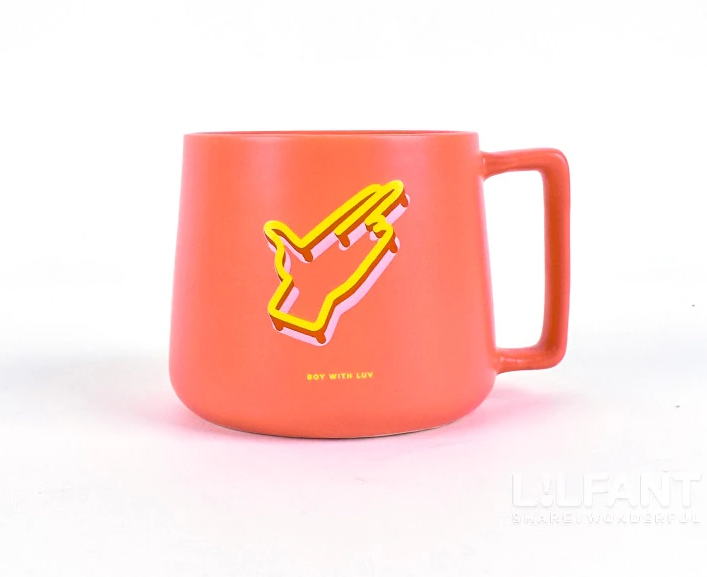 BTS Boy with Luv Café Mug Coral Pink