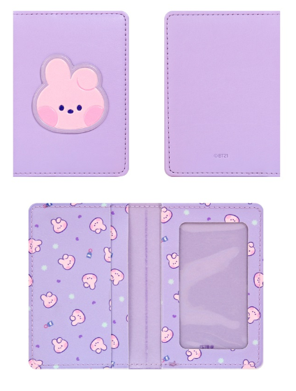 BT21 minini Leather Patch Card Case